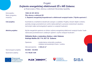 Publicita_Zvýšenie energetickej efektívnosti ZŠ s MŠ Zuberec